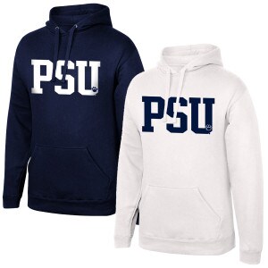 navy and white hooded sweatshirts with PSU and paw print in the U